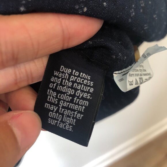 J Crew Men Shirt Button Up Long Sleeve Slim Size S Dark Blue Cotton 100% - Picture 8 of 8